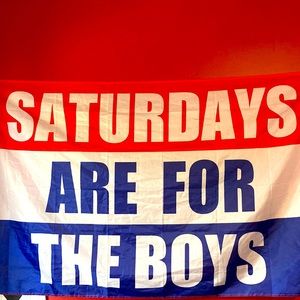 This flag can be hung or tied anywhere and this item is clearly for the boys.